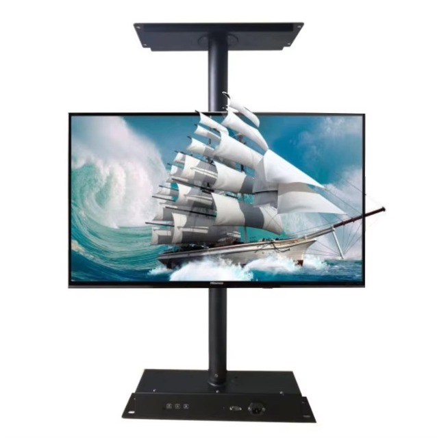 360 Degree Rotating TV Stand 360 Rotating Moveable Wheels 1200MM 32-65inch Screen Share Outdoor Mobile TV Cart TV Lift Cabinet