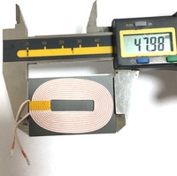 Bobines personnalisées de haute qualité pour charge sans fil Qi, blindage carré 48*32*0.8 pour inducteur de charge sans fil