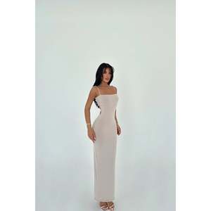 <b>Vintage</b>-style Beige Strapless <b>Ball</b> <b>Gown</b> XL & 4XL Sizes Party Dress with Embroidered Beading Detail Polyester Fabric - Product Image 5