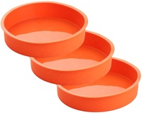 Moule à gâteau rond en silicone de cuisson, cercles, résistant à la graisse, par un cuiseur et une cuisson, 6 pièces