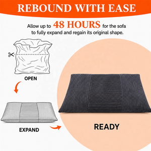 Premium Cord-Sitzsack-Sessel Groß 2-in-1 Faltbare Bodencouch Vakuumkomprimiert Voll-Schaumstoff-Sitzgelegenheit zum Lesen, Spielen, fürs Schlafzimmer - Product Image 6