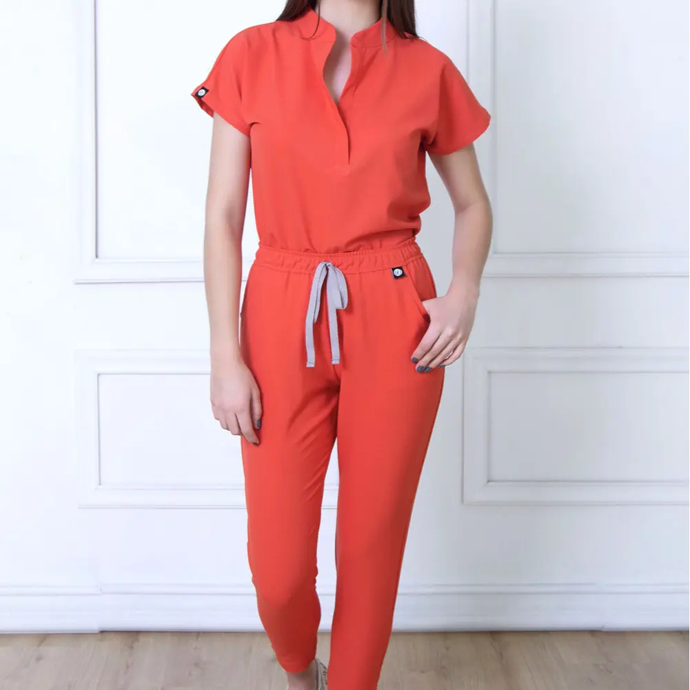 Fuxin-Conjuntos de ropa de enfermera para correr, uniforme de colores brillantes