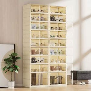 Zapatero Plegable y Apilable Jili Clear de Lujo, Ecológico e Impermeable, con Capacidad para 6-18 Pares, para Puerta de Cocina, con Imán, Apto para Alimentos - Product Image 2