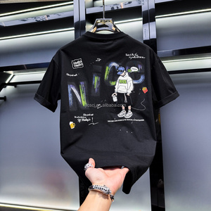 T-shirt a maniche corte con Design Tie-Dye <span class=keywords><strong>di</strong></span> fascia alta da <span class=keywords><strong>uomo</strong></span> <span class=keywords><strong>di</strong></span> <span class=keywords><strong>tendenza</strong></span> estiva 2025 nuovo stile americano con mezze maniche - Product Image 5