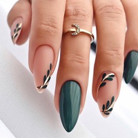 Ongles press-on brillants à haute brillance, forme carrée moyenne, qualité supérieure, grande résistance, ABS, logo personnalisé, vente en gros