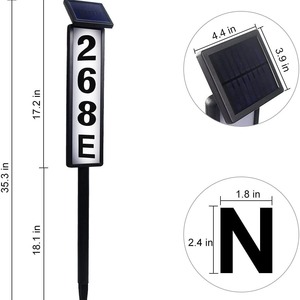 <b>Solar</b> Powered Ground Mounted Door <b>Sign</b> <b>Light</b> Led Outdoor Alphanumeric Indicator <b>Light</b> Dual Source Luminous <b>Sign</b> - Product Image 4
