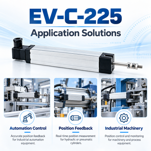 Capteur de déplacement linéaire EV-C-225 225 mm 0,07 % IP54 5 kΩ Sortie de tension analogique Novotechnik TLH/TL pour LT Sakae LP - Product Image 3