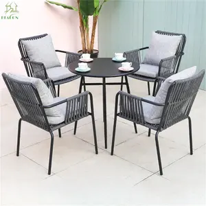 Set di sedie e tavoli da giardino in metallo per mobili da esterno commerciali del fornitore della cina