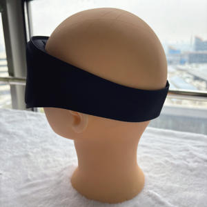 Masque de sommeil lesté en mousse à mémoire de forme 3D doux avec billes de verre pour le soulagement du stress, couleur noire, faible MOQ - Product Image 4