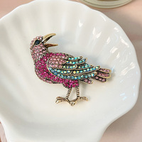 Pas Cher Personnalisé Prix De Gros Mode En Alliage De Zinc Multicolore Strass Cristal Animal oiseaux Broches Broches En Vrac