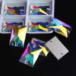 높은 품질 플랫 다시 사각형 라인 석 바느질 오스트리아 라인 석 의류 액세서리 - Product Image 1