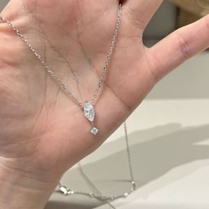 Dylam Stylish Minimalist Design S925 Silver Link Chain <b>D</b> Color VVS1 Moissanite Stone Pendant <b>Necklace</b> Customizable Jewelry - Product Image 3