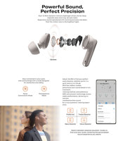 Audífonos Inalámbricos Infinix XBUDS N4 Pro, Control Táctil, Refuerzo de Bajos 5.3, LED, Cancelación de Ruido ENC, IPX4, AAC, Titanio de 13 mm