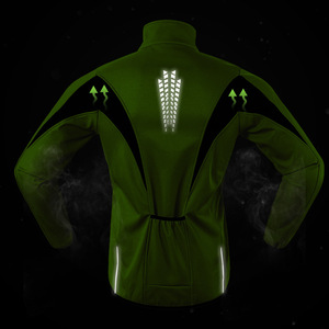 Logo personalizzato impermeabile in pile caldo <span class=keywords><strong>abbigliamento</strong></span> da <span class=keywords><strong>ciclismo</strong></span> giacca da uomo giacca antivento giacca veloce da <span class=keywords><strong>ciclismo</strong></span> <span class=keywords><strong>invernale</strong></span> giacca spessa - Product Image 4