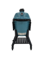 Barbecue au charbon de bois en céramique pliable Royal Kamado MK22Pro de 22 pouces avec fonction fumoir, chariot et design portable en fonte moderne