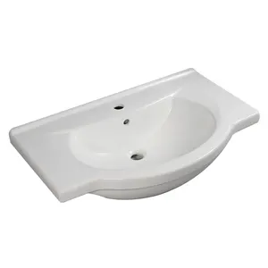 New Modern ceramic sink counter bathroom sink wash basin for hotel villa/75 cm sink basins for bathrooms