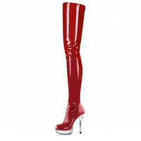 Bottes hautes pour femmes à talons de 5 pouces avec talons hauts de 13 cm, sandales à bout ouvert découpées, bottes à bride arrière au-dessus du genou pour l'hiver