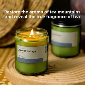 Vela Aromática de Cera de Soja 200g con Mecha de Madera, Frasco de Vidrio Verde Oscuro, 12 Fragancias Florales, Caja de Regalo de Lujo para Dormitorio, Baño y Meditación - Product Image 5