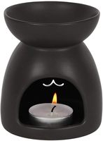 Brûleur d'huiles essentielles en coton noir, design luxueux, sans plomb, matériau de qualité supérieure, aromathérapie