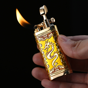 Jifeng JF-111 Truyền Thống Trung Quốc Phong Cách Brass Vật Liệu Kim Loại Rồng Mô Hình Thuốc Lá Ống Ngọn Lửa Nhẹ Hơn Với Ống Sạch Hơn - Product Image 2