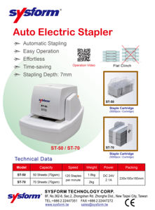 Sysform-Máquina <span class=keywords><strong>grapadora</strong></span> eléctrica automática, <span class=keywords><strong>grapadora</strong></span> de papel estacionaria para casa de impresión, venta al por mayor, ahorro de trabajo - Product Image 2