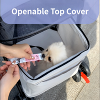 Vente flash : poussette pliable pour petit chien, avec un plateau pratique pour votre animal de compagnie.