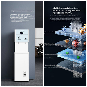 <span class=keywords><strong>Dispenser</strong></span> d'Acqua Elettrico a Doppio Rubinetto con Alloggiamento in Acciaio Inox, Efficiente Energeticamente per Riscaldamento e Raffreddamento, per Uso Esterno, Ufficio e Domestico - Product Image 6