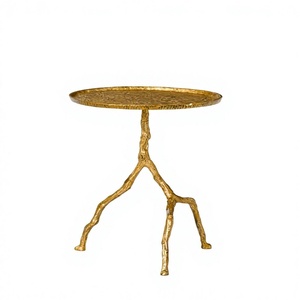 <b>Rustic</b> Round Metal <b>Console</b> <b>Table</b> With Tripod Base Handmade Antique Finish Living Room Furniture - Product Image 1
