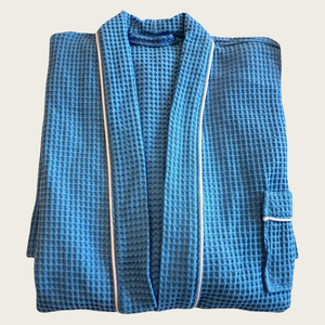 Luxury Cotton Bathrobe Personalized Embroidered Hotel Waffle Bathrobes <strong>Kimono</strong> Spa Bath Robe for Women and <strong>Men</strong> - Product Image 5