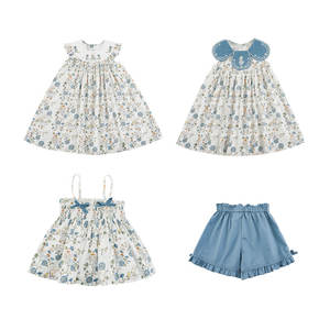YOEHYAUL LX0219 Bunny Cotton <span class=keywords><strong>Girls</strong></span> Schöne Kleider für Kinder Sommer Niedliche Fliegen ärmel Kleid Weste Shorts Kinder 2-teilige Sets - Product Image 2