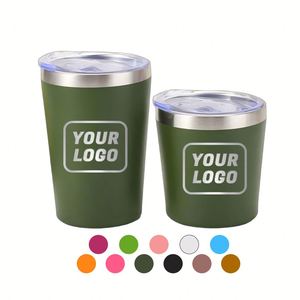 Vaso Térmico de Acero Inoxidable con Logotipo Personalizado, 8oz/12oz, para Café, Leche, Niños, con Tapa, Venta al Por Mayor - Product Image 1