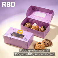 Boîte d'emballage personnalisée pour biscuits en carton de haute qualité avec fenêtre, idéale pour la pâtisserie et les aliments, avec logo sur mesure