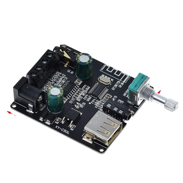 XY-C50L 50W * 2 stereo Class D digital power amplifier board with dual channel 360 degree HIFI infinite tuning