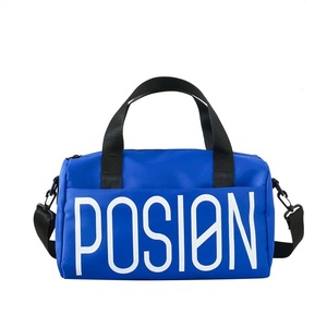 Posion Unisex Duffel <b>Bag</b> 36-55L Zipper Closure Sport Gym Travel <b>Bag</b> Black Orange Handles <b>Large</b> Capacity Lightweight - Product Image 6