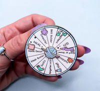 Épinglette populaire en émail dur pour tricoteurs, avec fonction rotative interactive, cadeau pour tricoteurs