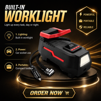 Compresseur d'air numérique 12V 805C pour pneus de voiture, gonfleur portable avec affichage et lumière LED automatique