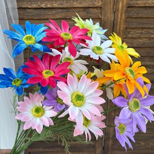 Fleurs artificielles en soie Pingping, 3 têtes, marguerites d'été, décorations de plafond pour mariage - Product Image 1