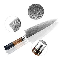 En gros, couteau japonais VG10 à manche en résine, couteau de boucher, couteau à découper, couteau à désosser, couteau de chef Santoku, ensemble de couteaux de cuisine, couteau de cuisine Damas