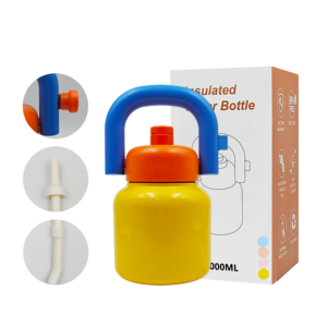 Termo Aislado Estilo Ins de 1000 ml en Acero Inoxidable 316, Tetera Portátil de Gran Capacidad, Taza de Café <span class=keywords><strong>y</strong></span> Calentador de Comida para Niños - Product Image 2