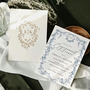 Invitaciones de Boda de Alta Gama Personalizadas, Tarjeta de Felicitación con Impresión Digital en Papel Kraft y Cartulina para Organizadores de Eventos de Boda - Product Image 2