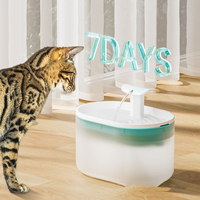 Fontaine à eau électrique automatique pour animaux de compagnie 2,1 L en PP, ultra silencieuse, avec filtre de remplacement pour chats et petits chiens