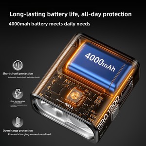 Phare de vélo pliable TOSUOD pour route et montagne, étanche, à dégagement rapide, batterie 4000 mAh, idéal pour le cyclisme nocturne - Product Image 5