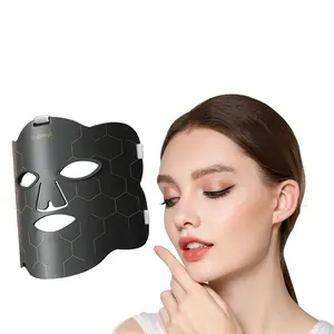 Factory Customization Foldable 7 Color LED Light Silicon Therapy Facial Treatment Device Led Face Mask Infrared Light Therapy