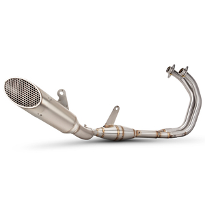 Sistema de Escape Completo Modificado para Motocicleta Yamaha YZF R3 R25 <span class=keywords><strong>MT03</strong></span> 2015-2024, Tubería de Conexión Frontal con Silenciador de Malla - Product Image 1