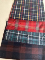 Tissu en flanelle brossée à carreaux, teint en fil, coton et polyester, 155 g/m², pour chemises, pyjamas et vêtements de détente, largeur 57/58 pouces