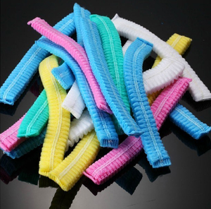Capuchon de tête bouffant non tissé jetable et couverture de cheveux/capuchon à clip/filet à cheveux/casquettes non tissées 10g PP 21 pouces BLEU - Product Image 2