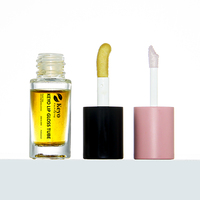 Tube de brillant à lèvres en verre et plastique personnalisé, grand applicateur, 5 ml, tube transparent court pour huile à lèvres, applicateur épais, tube transparent pour baume à lèvres, emballage