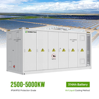 Armoire ESS personnalisable 2500KW-5000KW, refroidissement liquide/air en option, protection IP54/IP55