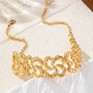 ミューズジュエル2026新製品売れ筋金メッキスパイラル中空形状分厚いステートメントネックレス合金トレンドチェーン - Product Image 4