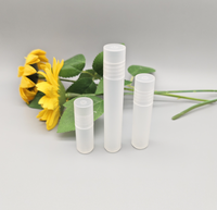 Bouteille à bille ronde droite translucide blanche de 3 ml/5 ml/8 ml pour crème contour des yeux, flacon portable en plastique, flacon à bille anti-démangeaisons, vente en gros